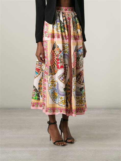 dolce gabbana skirt and top|Dolce & Gabbana long skirt.